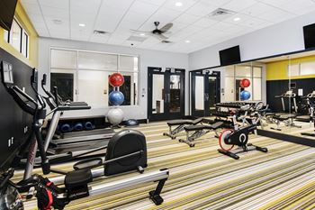 Fitness center with high-end cardio and weight equipment